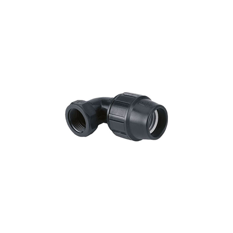 

Codo Polietileno 90° Rosca Hembra 3/4'-25mm Conexiones de PE Racores para Circuitos de Riego - Plantawa