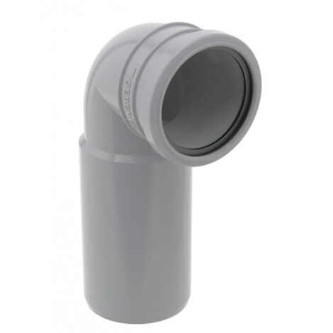 Codo PVC industrial Geberit 90° diámetro 90/100 mm blanco