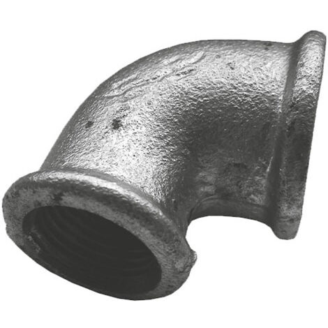 Codo reductor IDMAR de 1/2" x 3/8" cincado.