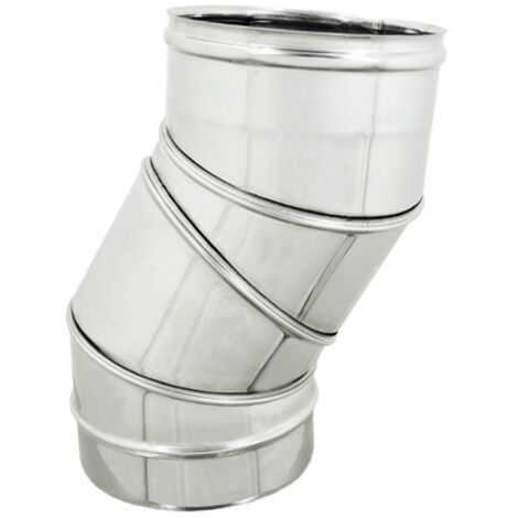 Codo regulable 0/90° para conductos de humos - Diam.250