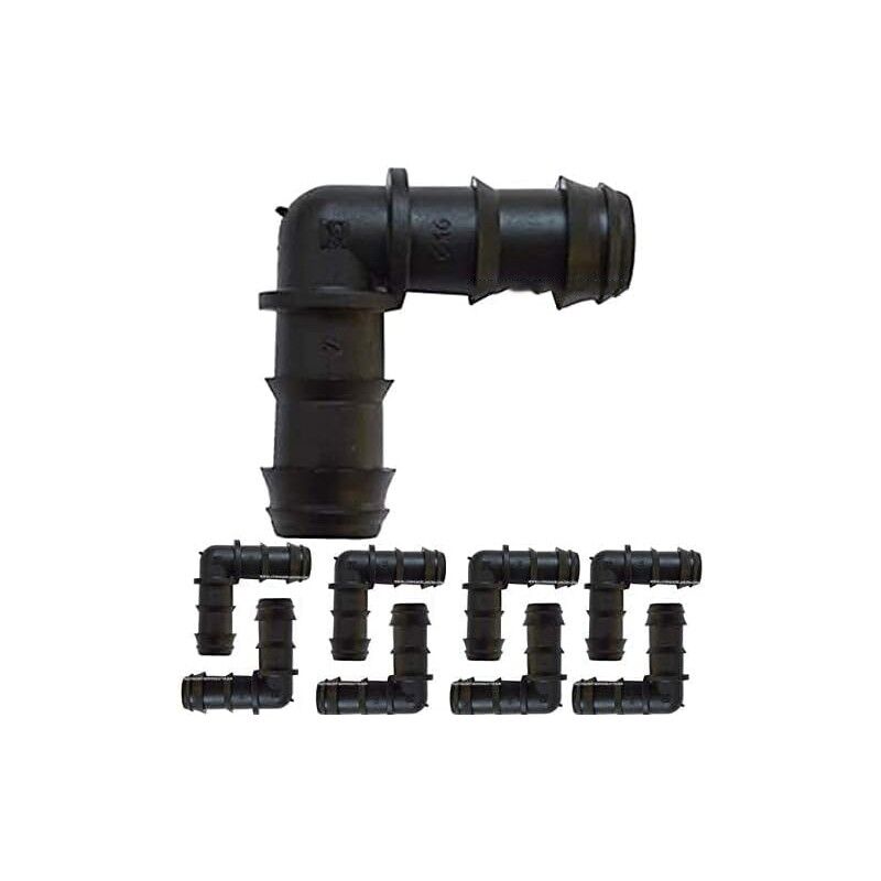 

Suinga - Codo riego por goteo 16mm negro. 100 unidades