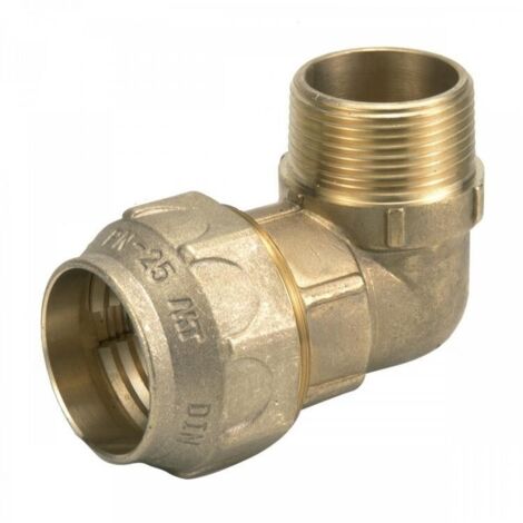 Codo Rosca Macho Latón 40mm - 1 1/4"