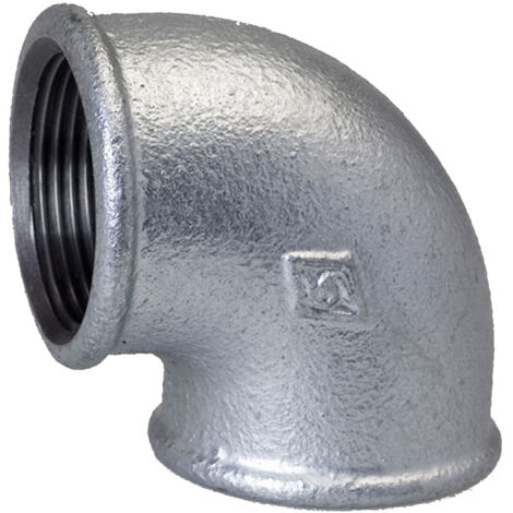 Codo roscado de 2,5" galvanizado A1, nº 6, nº 90 OPAL