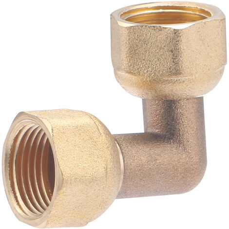 Codo roscado de latón F 12 x 17 para tubo de cobre Sans marque