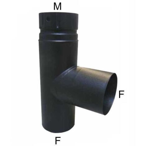 Codo T esmaltado 10 negro mate Aeternum Ala