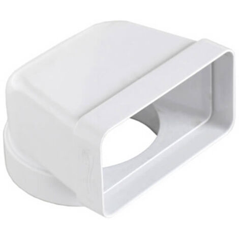 Codo Vertical Para Transicion De Tubo Redondo A Rectangular D. 100/120X60 Mm Primera