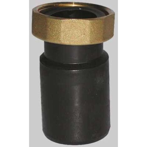CODOLO DIRITTO IN PEHD CON DADO IN OTTONE - 1"1/2 Ø 40 H. 54 mm