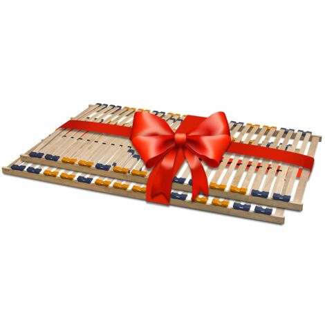 Coemo 2er Set Lattenrost Starr für Partner MULTIRA 7-Zonen 28 Leisten Härtegrad verstellbar 80x200 cm Selbstmontage