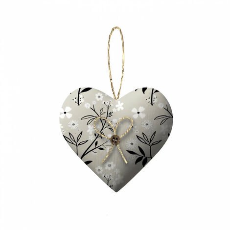 Coeur à suspendre en coton 10x10 cm AIMEE, par Soleil d'Ocre