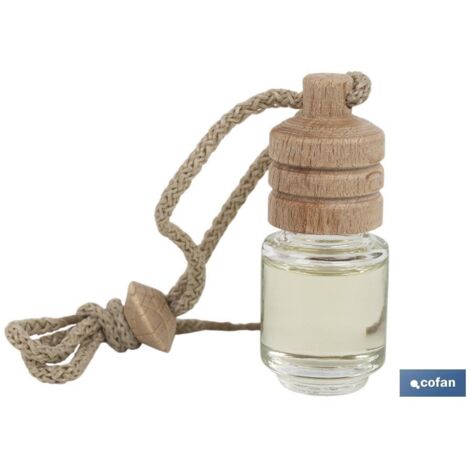 COFAN ambientador  de coche ocean 6ml venta unitaria , Perfuma tu coche con este ambientador diseñado en forma de botellita con un tapón de madera que actúa como difusor del aroma.