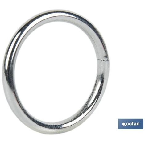 COFAN anilla soldada m-8x60   caja 25 unid. , Estas anillas soldadas poseen una gran calidad en el punto de soldado. Usadas tanto para elevación de pequeñas cargas, empalmes y, en