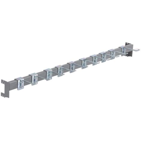 COFAN barra de carga 1000x40x20mm con 10 ganchos 10cm , Barra de Carga con 10 Ganchos (10 cm) 1000x40x20 mm