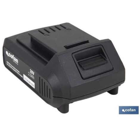COFAN batería recargable li-ion 20 v 2.0ah , Batería recargable Li-ion de 20 V y 2.0 Ah diseñada exclusivamente para el sistema 1 For-All de herramientas Cofan. Esta batería está p