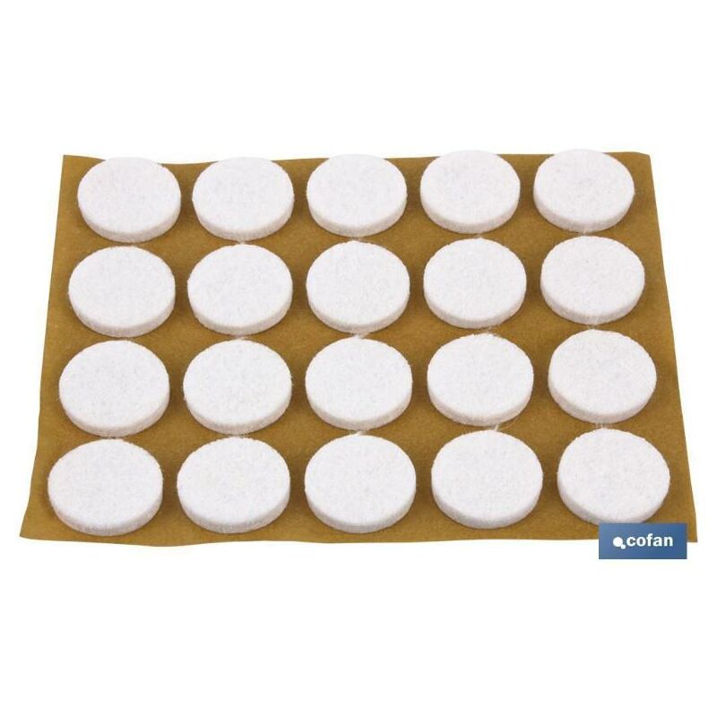 

PLIMPO bl 2x20 uds fieltro redondo blanco 17x3mm caja 10 unid.