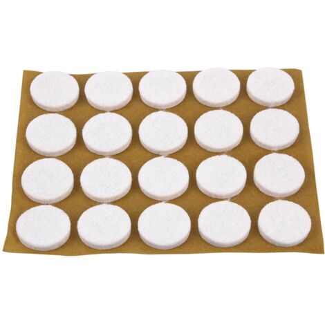 COFAN bl 2x20 uds fieltro redondo blanco 17x3mm   caja 10 unid.
