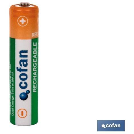 COFAN blister 4 pilas recargables aaa 900mah   caja 10 unid.