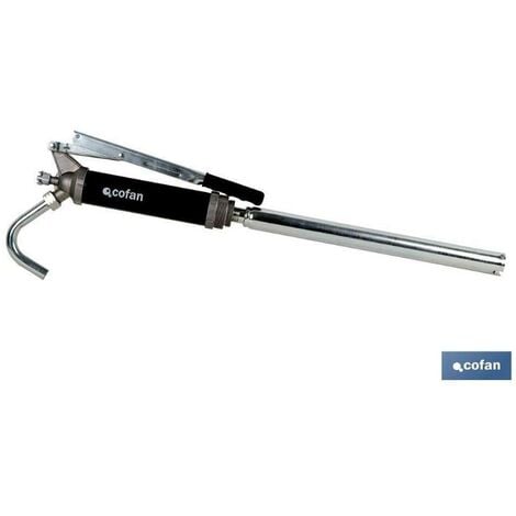 COFAN bomba extractora de aceite profesional 205 l , Para petróleo, gasóleo y aceite industrial, salida rígida de la bomba. 380 cm3 por impulso, válido para bidones de 50 y 205 lit