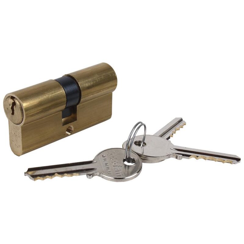 Cilindro 35/35- leva larga- latón , Cilindro Europeo, fabricado en acero y latón. Saliente en acero autolubrificante. Muelles en bronce fosforoso. 5