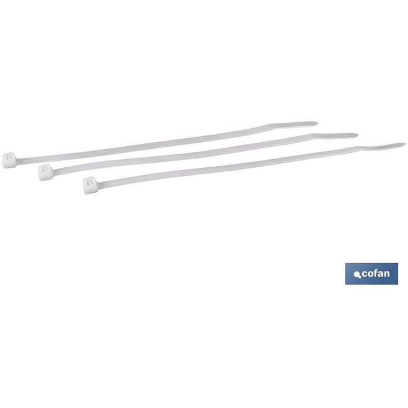 

Abrazaderas de Nylon PA 6,6 Color Blancas Longitud mm:1020 Ancho mm:9x1020 Bolsa de 100 unidades