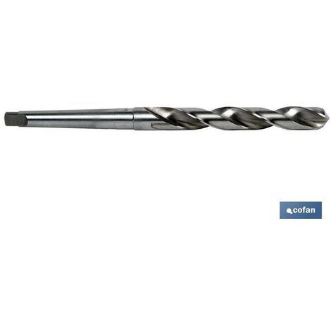COFAN broca mango cónico cobalto 12 mm. , Broca de Cobalto con mango cónico Cono Morse de acero rápido HSS CO rectificada y punta de 118º, afiladas.