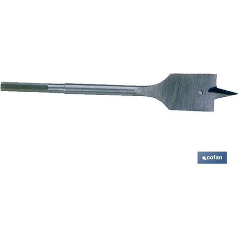 COFAN broca pala tipo b p/madera 8mm. , Broca plana de acero cromo vanadio con punta centradora y 2 puntas a los lados.