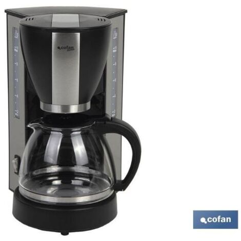 COFAN cafetera eléctrica de goteo 870w 10 tazas 1.25l , La cafetera eléctrica por goteo modelo Margot, con un diseño fino y elegante, es óptima para tenerla en cualquier cocina. Es