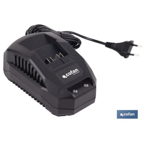 COFAN cargador de baterías 20 v - 2,4 a , Cargador de batería de 20V y DC 2,4 amperios compatible con el sistema 1 For All. Este cargador no solo es eficiente por su uso de compone
