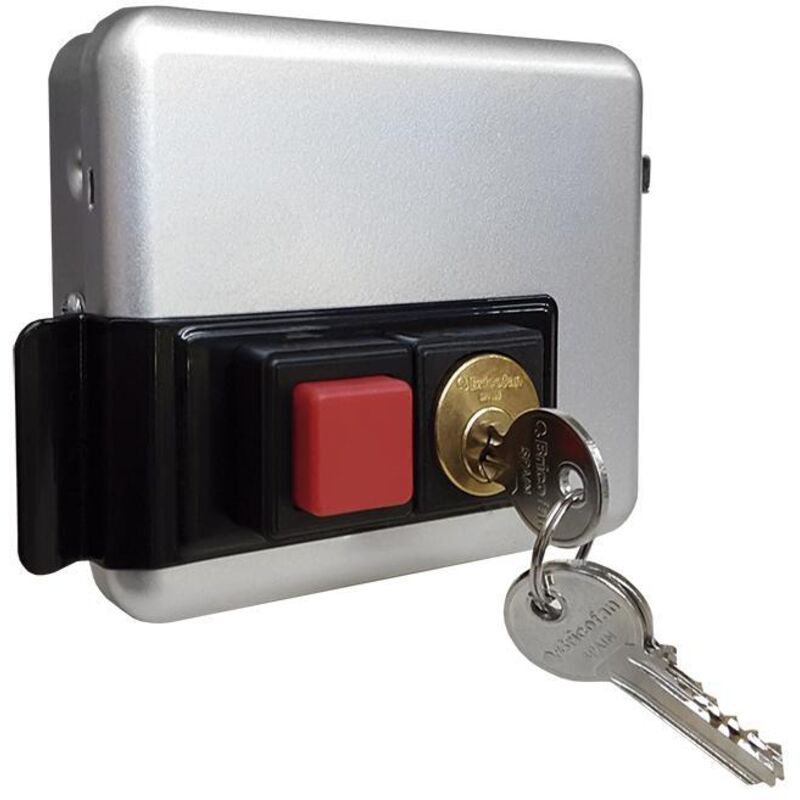 Cerradura eléctrica+cerradero c/ pulsador- izquierda , Cerradura Electrica Izquierda con cerradero y pulsador, mano Izquierda. - Cofan