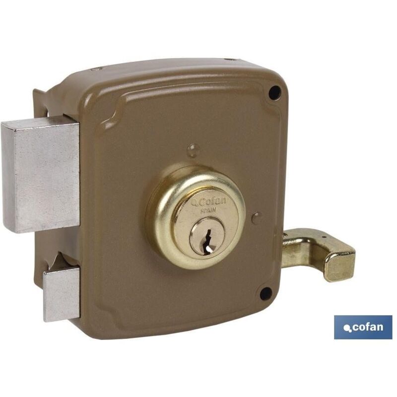 Cofan Cerradura Sobreponer Paporte/paleton Llave 2 Lados .80 Dcha