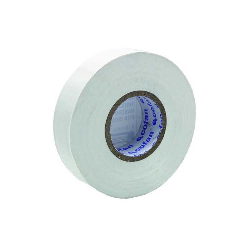 

PLIMPO rollo de cinta aislante blanco 20mts. caja 10 unid.