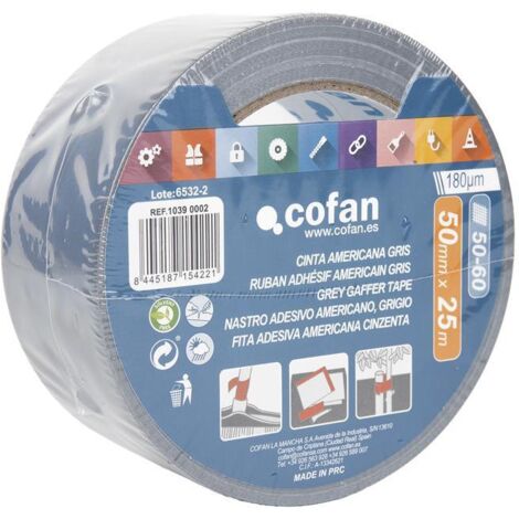 Cofan Cinta Americana Gris 50 Mm.*25 M.