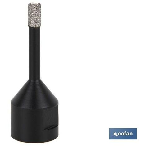 COFAN corona diamante para uso con radial 6mm , Corona de Diamante para uso con Radial. Coronas para granito, porcelánicas muy duros y suelos técnicos con rosca M14 (amoladoras).
