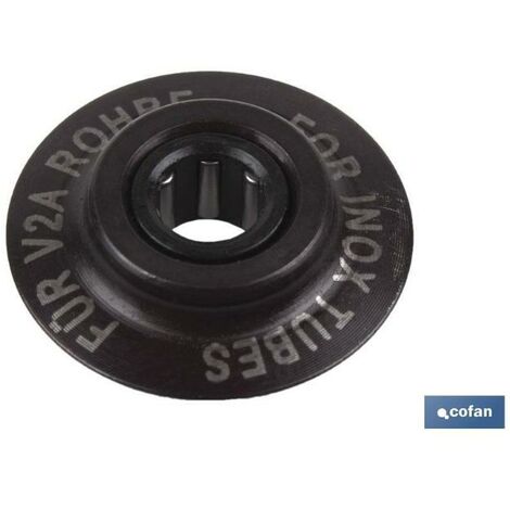 COFAN cuchilla recambio 19x6,2  inox con corona agujas , Recambio de cuchilla para cortatubos de 4 rodillos. La medida disponible es de 19 x 6,2 mm. Este modelo de cuchilla es muy