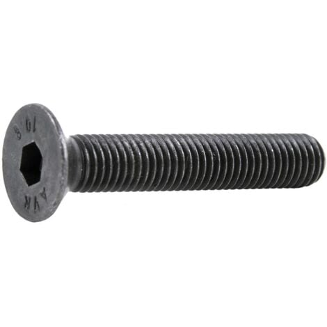 COFAN din-7991 c-10.9  m-3 x 12 n   caja 200 unid. , Tornillo allen DIN 7991 cabeza avellanada y plana, con hexágono interior , clase 10.9, acabado negro. Medidas desde M-3 hasta M