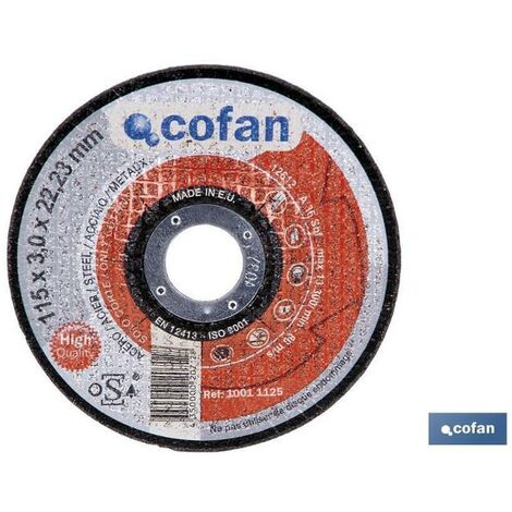 COFAN disco corte - 300x3,5x22,23 metal profes. , Discos de corte profesional (acero y hierro) para amoladora angular. CEE Certificado oSa  Grosores desde 2,5mm hasta 3,5mm. Diámet