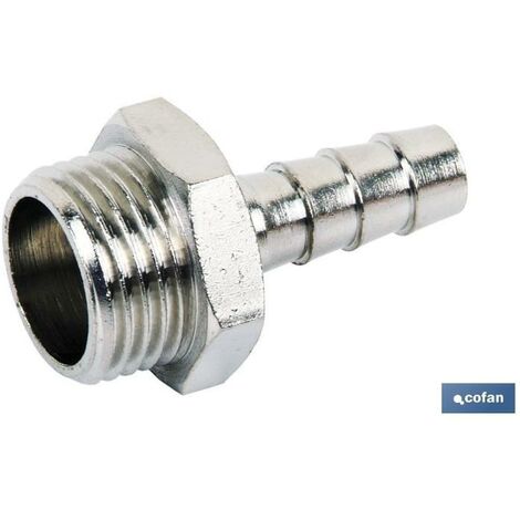 COFAN espiga cilindrica t-7 r-1/4   caja 5 unid. , Espiga cilíndrica roscada fabricada el latón.