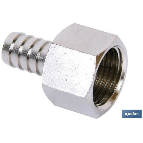 COFAN espiga hembra t-7 r-1/4 , Espiga cilíndrica rosca hembra fabricada el latón.