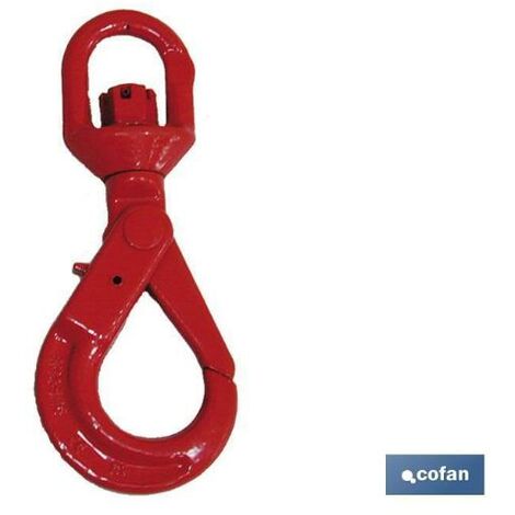 COFAN gancho giratorio seguridad g80 tn-1 , Gancho de alta seguridad con cuerpo de calidad G-80, con autocierre. Collarín giratorio.