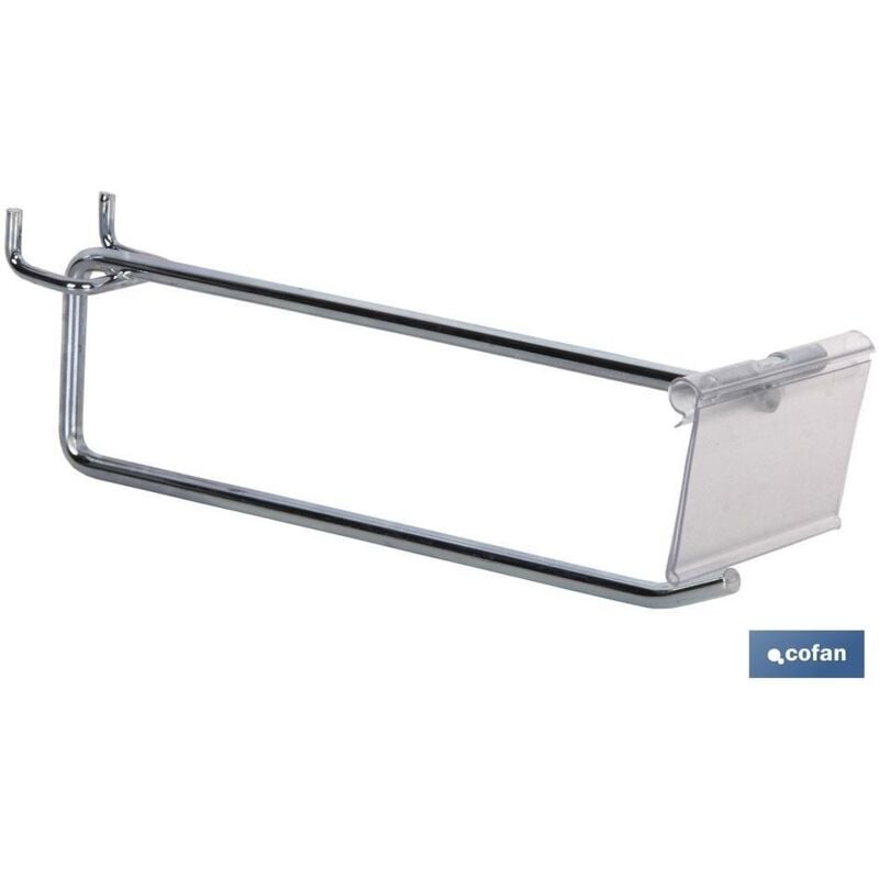 Gancho estanteria c/etiquetero plastico 2006 mm - Cofan