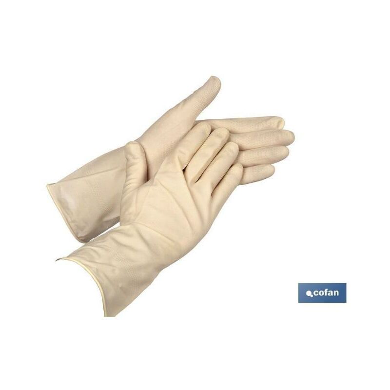 

PLIMPO guante latex natural no flocado talla 7 caja 12 unid.
