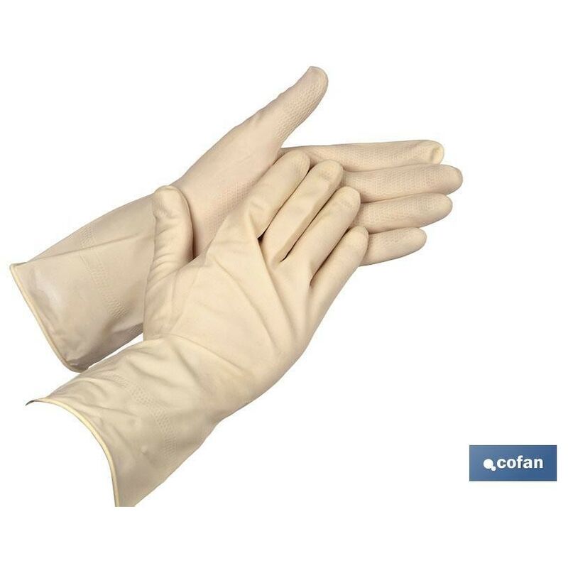 

Guante de lÁtex natural no flocado talla 7 venta unitaria