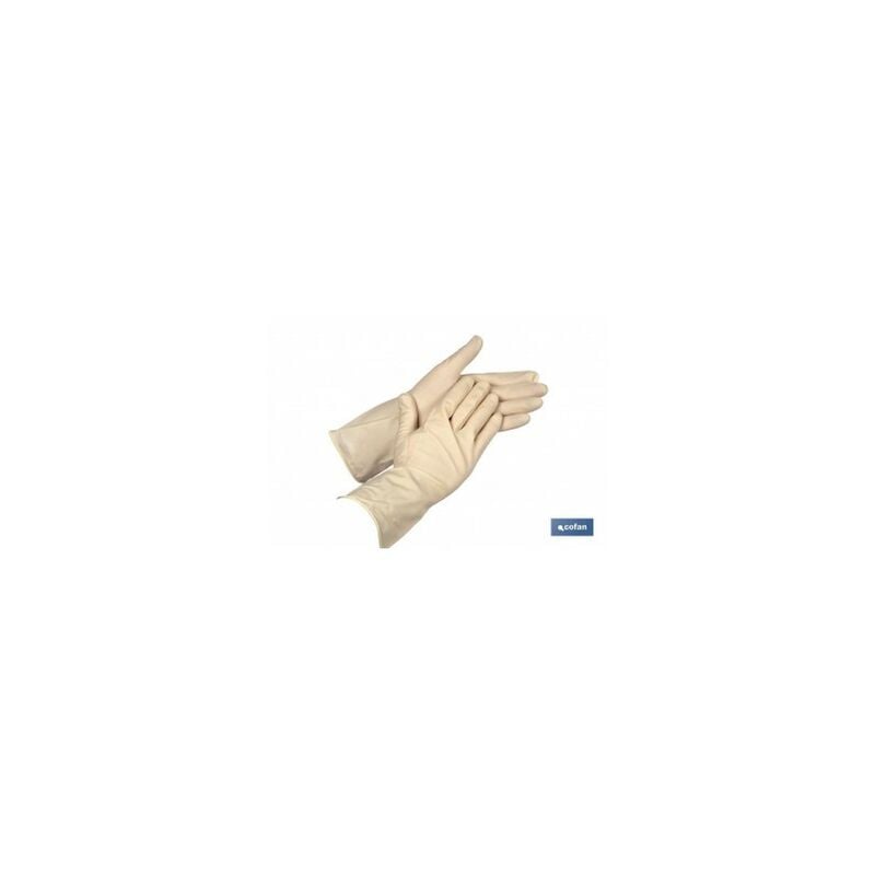 

Guante de lÁtex natural no flocado talla 6 venta unitaria