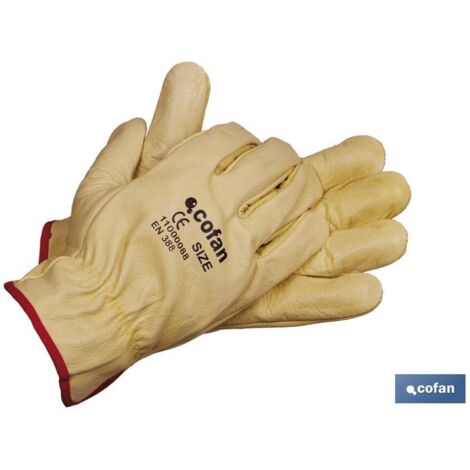 COFAN GUANTES PIEL VACUNO AMARILLO  9 L