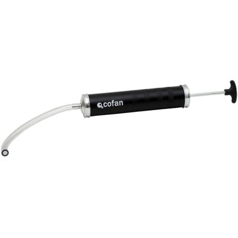 COFAN inyector de valvulina 500 ml , Adecuado para uso con líquidos no corrosivos. Con manguera flexible de 300mm en vinilo. Cabeza en alumínio fundido a presión.