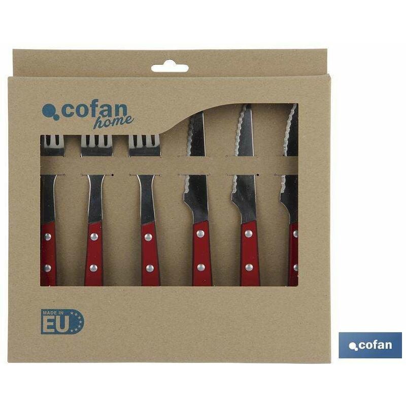 

Cofan Juego Cuchillos+Tenedores Paprika Chuleteros (6 U.