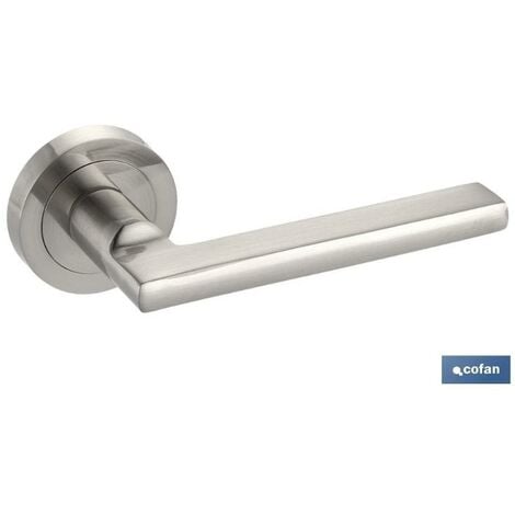 COFAN juego manivela aluminio viena roseta redonda niquel , Juego manivela aluminio Viena con roseta redonda Níquel.