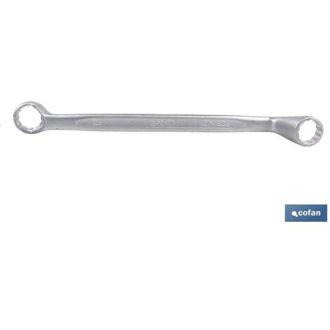 COFAN llave acodada 36-41mm , Llaves de estrella pulidas con doble punta y acodadas. Estas llaves Están fabricadas en acero al cromo vanadio de alta calidad proporcionando una mayo