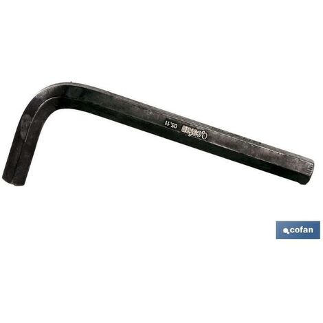 COFAN llave hexagonal standard m-8   caja 5 unid. , Llaves Allen hexagonales estándar. Medidas desde sw 0,9 hasta sw 24.  Material acero cromo vanadio. Serie Larga que facilita su