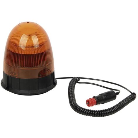 COFAN luz giratoria 39 led smd b. iman/tornillo (12/24v) , Luz estacionaria con base imantada o atornillada con conexión a mechero. Luz naranja auto. Señalización de emergencia, pa