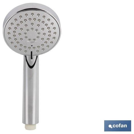 COFAN mango ducha cromado 3 funciones ahorro agua , Mango de Ducha modelo ABS Cromado para baño. Incluye un mango con 3 funciones de hidroterapia (ducha, masaje, ducha + masaje) ta